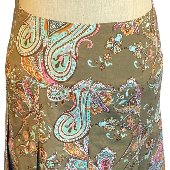 💰5 For $40/ STEILMANN FLORAL PAISLEY PLEATED SKIRT (SZ. 4) (EUC) - Picture 2 of 8